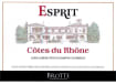 Maison Brotte Esprit Barville Cotes du Rhone 2019  Front Label
