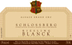 Paul Blanck Et Fils Schlossberg Riesling Grand Cru 2012 Front Label