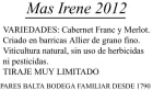 Pares Balta Mas Irene 2012 Front Label