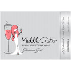 Middle Sister Glamour Girl Bubbly Sweet Pink Wine Front Label