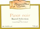 Bannock Brae Estate Barrel Selection Pinot Noir 2011 Front Label