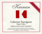 Keenan Reserve Cabernet Sauvignon 2010 Front Label