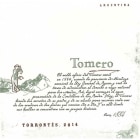 Tomero Torrontes 2014 Front Label