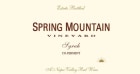 Spring Mountain Vineyard Co-Ferment Syrah 2006 Front Label
