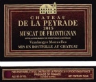 Chateau de La Peyrade Muscat de Frontignan 2015 Front Label