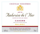 Chateau Nozieres Ambroise de l'Her 2010 Front Label