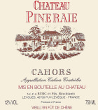 Chateau Pineraie Cahors 2011 Front Label