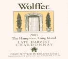 Wolffer Late Harvest Chardonnay 2003 Front Label
