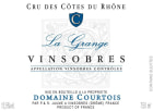 Domaine Jaume Vinsobres La Grange 2007 Front Label