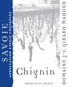 Domaine Jean-Charles Girard-Madoux Chignin 2015 Front Label