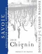 Domaine Jean-Charles Girard-Madoux Chignin 2010 Front Label