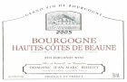 Domaine Jean-Marc et Thomas Bouley Bourgogne Hautes-Cotes de Beaune 2005 Front Label
