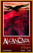 Alcantara Vineyard Syrah 2012 Front Label