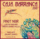 Casa Barranca Certified Organic Winery Laetitia Vineyard Pinot Noir 2010 Front Label