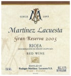 Martinez Lacuesta Gran Reserva 2005 Front Label