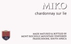 Mont Rochelle Miko Chardonnay Sur Lie 2009 Front Label
