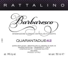 Massimo Rattalino Barbaresco Quarantadue 42 2009 Front Label