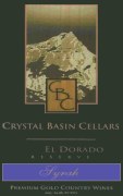 Crystal Basin Cellars Reserve Syrah 2006 Front Label