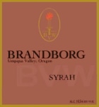 Brandborg Cellars Syrah 2004 Front Label
