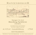 Weingut Ratzenberger Steeger St. Jost Spatlese Trocken Riesling 2007 Front Label