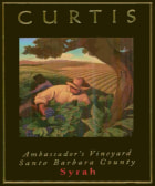 Curtis Ambassador Vineyard Syrah 2001 Front Label