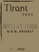 Rotllan Torra Tirant 2003 Front Label