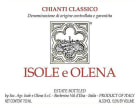 Isole e Olena Chianti Classico 2013 Front Label