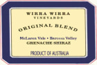 Wirra Wirra Original Blend Grenache Shiraz 2015 Front Label
