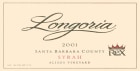 Longoria Alisos Vineyard Syrah 2001 Front Label