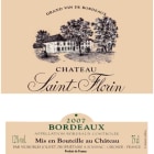 Chateau Saint-Florin Bordeaux Blanc 2007 Front Label