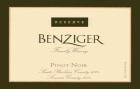Benziger Reserve Pinot Noir 2010  Front Label