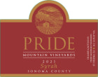 Pride Mountain Vineyards Syrah 2021  Front Label
