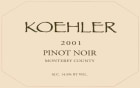 Koehler Winery Pinot Noir 2001  Front Label