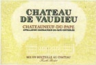 Chateau de Vaudieu Chateauneuf-du-Pape Blanc 2017 Front Label
