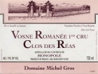 Domaine Michel Gros Vosne Romanee Clos des Reas Premier Cru Monopole 2018  Front Label