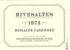 Domaine Casenobe Rivesaltes 1972  Front Label