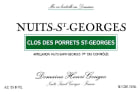 Domaine Henri Gouges Nuits-St-Georges Clos des Porrets St. Georges Premier Cru 2016 Front Label