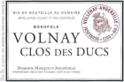 Domaine Marquis d'Angerville Volnay Clos des Ducs Premier Cru Monopole 2005  Front Label
