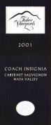 Fisher Vineyards Coach Insignia Cabernet Sauvignon 2001  Front Label