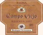 Campo Viejo Rioja Reserva Red 1997  Front Label