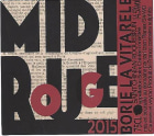 Borie la Vitarele Midi Rouge Saint Chinian 2015  Front Label