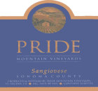 Pride Mountain Vineyards Sangiovese 2013  Front Label