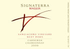 Benziger Sangiacomo Vineyard West Rows Chardonnay 2008  Front Label
