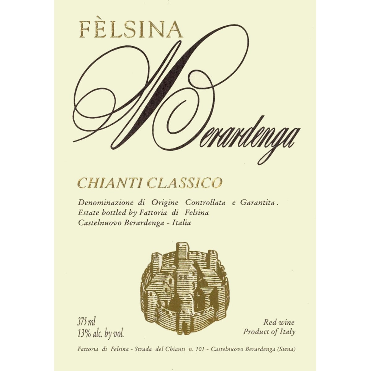 Felsina Berardenga Chianti Classico 2007 Front Label