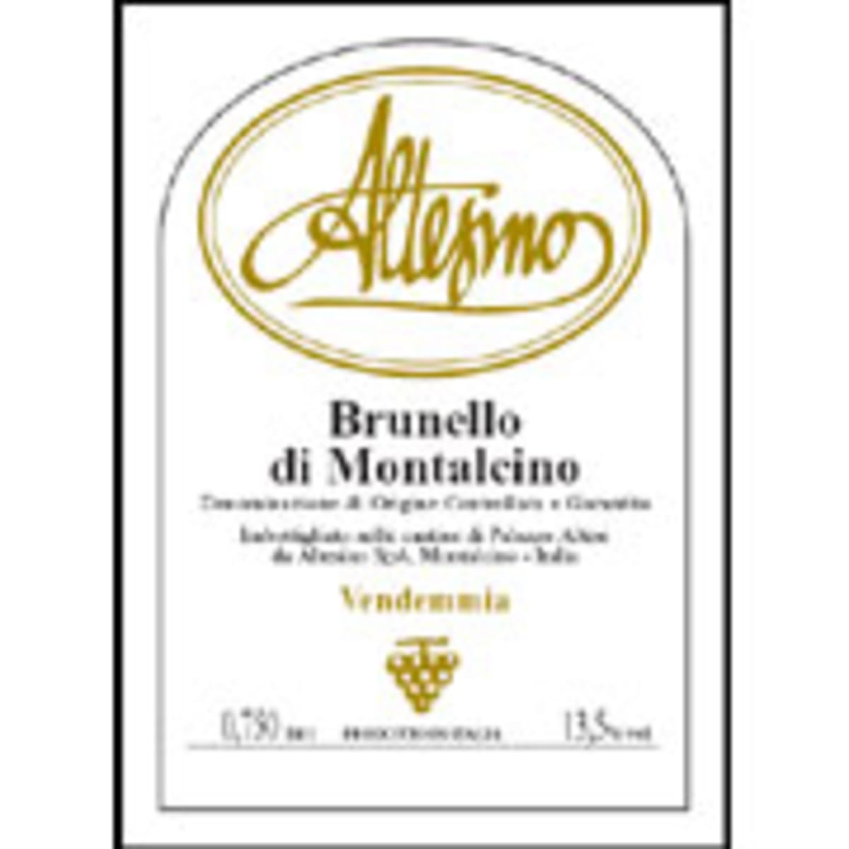 Altesino Brunello di Montalcino (375ML half-bottle) 2004 Front Label