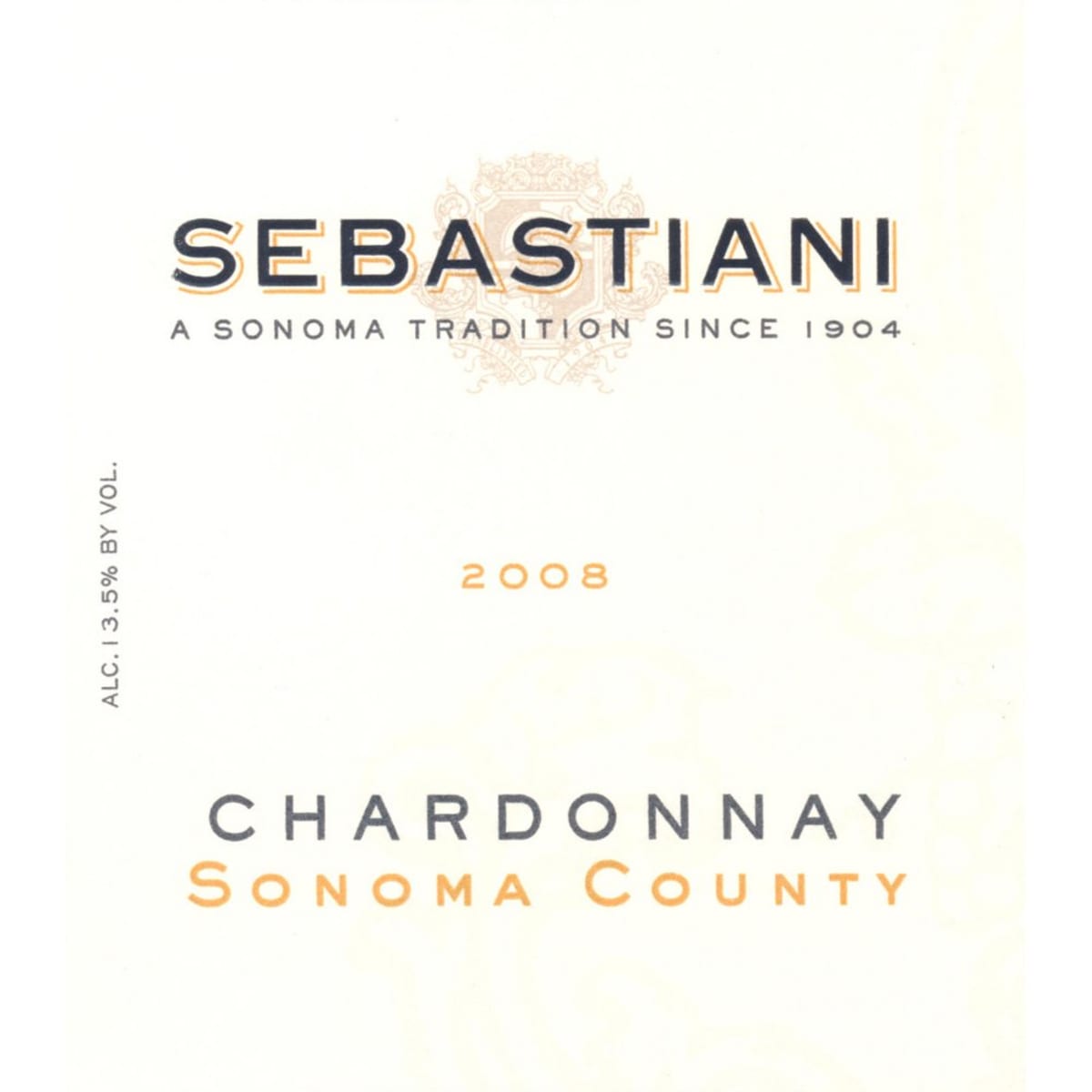 Sebastiani Sonoma Chardonnay 2008 Front Label
