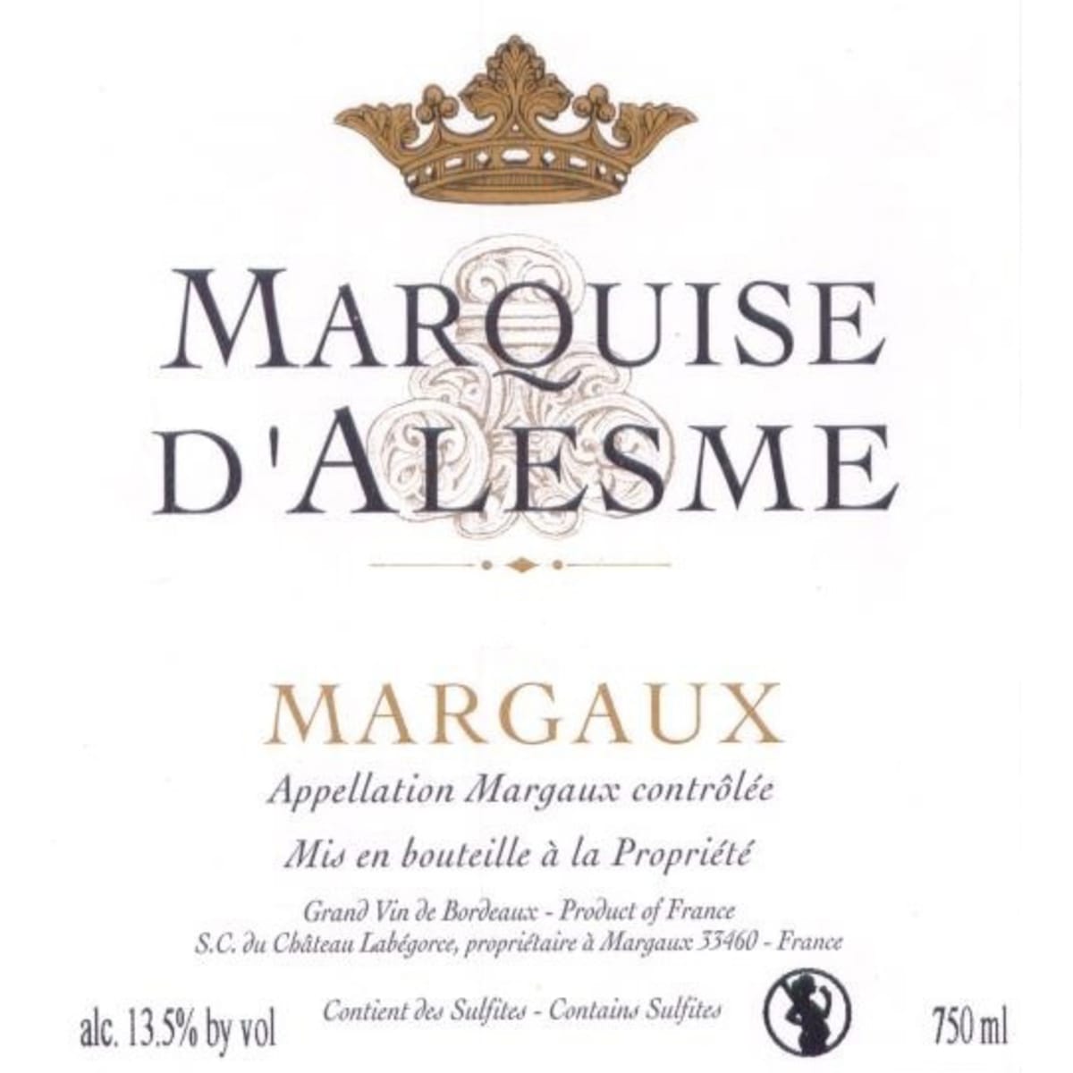Chateau Marquis d'Alesme  2005 Front Label