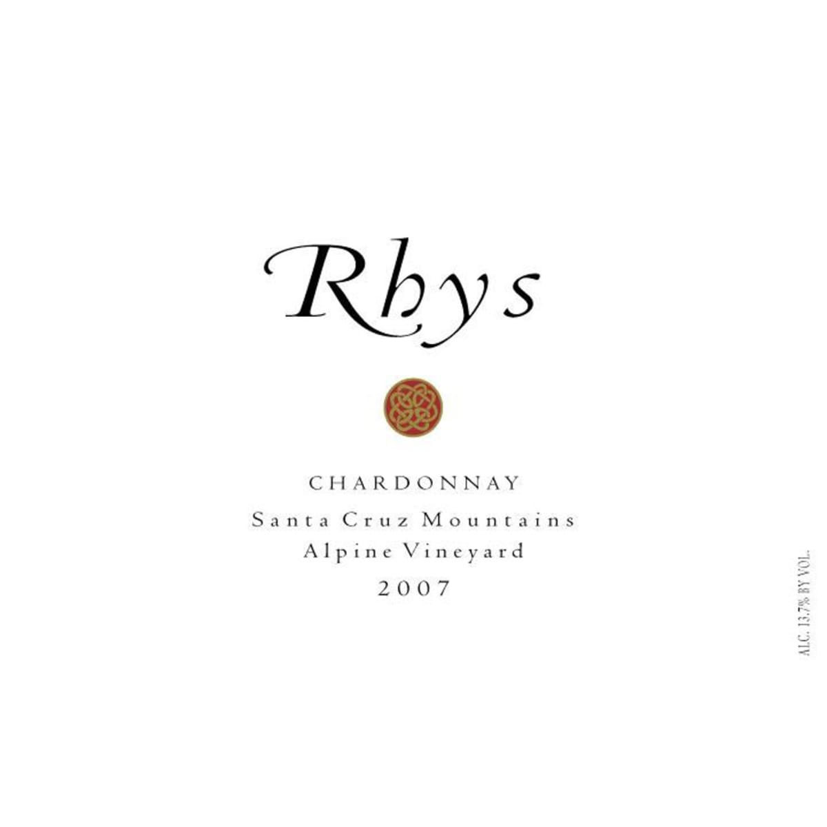 Rhys Alpine Vineyard Chardonnay 2007 Front Label