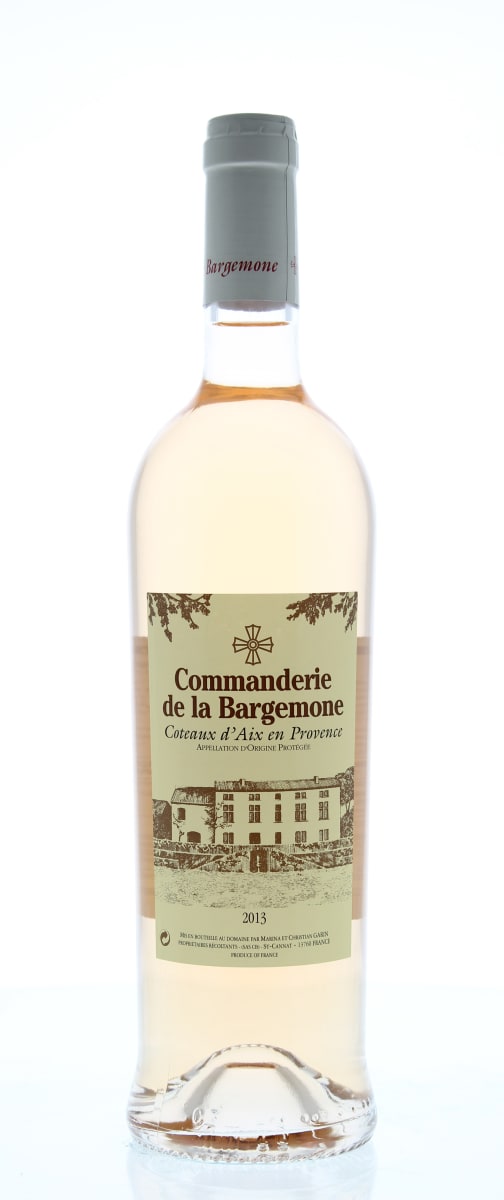 Commanderie de la Bargemone Coteaux d'Aix en Provence Rose 2013 Front Bottle Shot