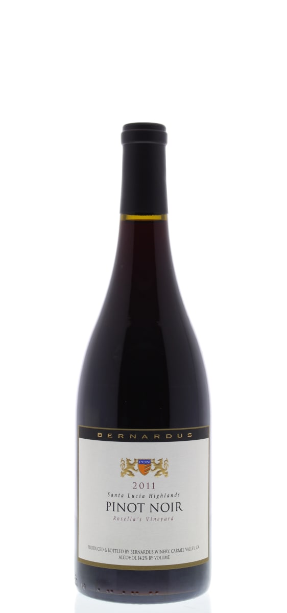 Bernardus Rosella's Vineyard Pinot Noir 2011 Front Bottle Shot